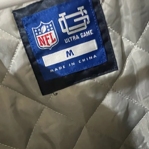 NWT Dallas cowboy jacket ultra game quilt line full snap navy blue medium